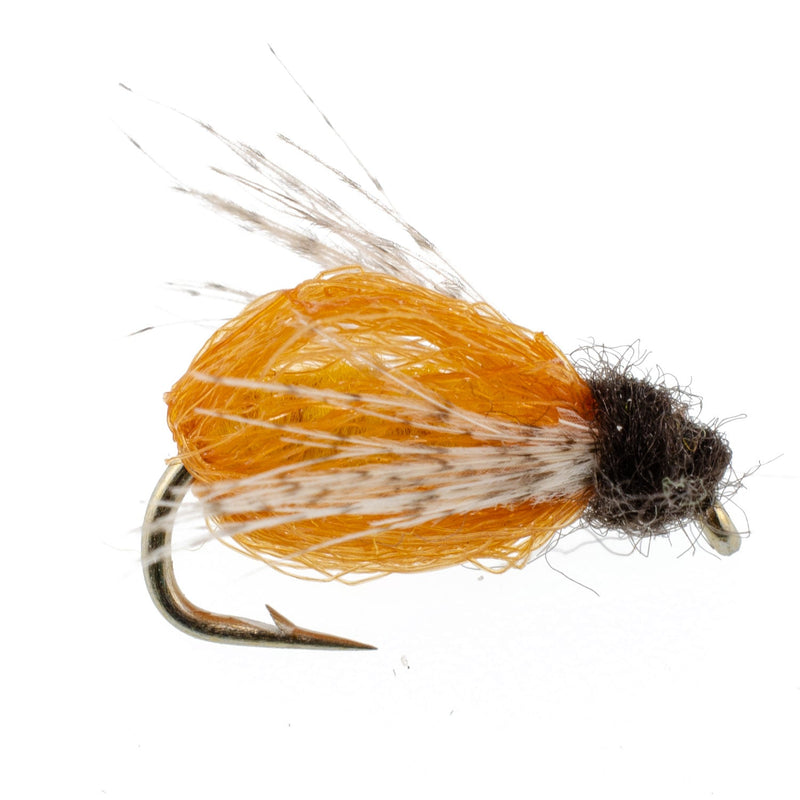Load image into Gallery viewer, 3 Pack LaFontaine Amber Deep Sparkle Caddis Pupa - Hook Size 12
