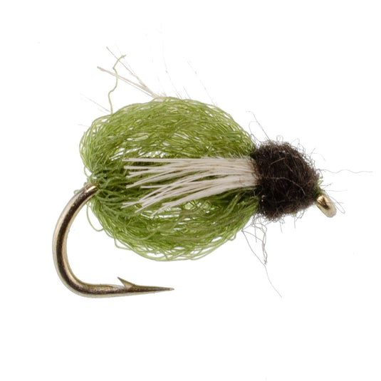 3 Pack LaFontaine Olive Deep Sparkle Caddis Pupa - Hook Size 18