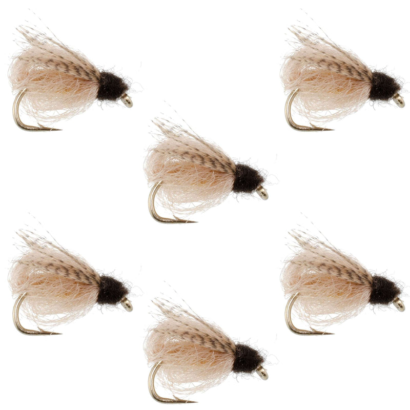Load image into Gallery viewer, LaFontaine Tan Deep Sparkle Caddis Pupa - 6 Flies Hook Size 12
