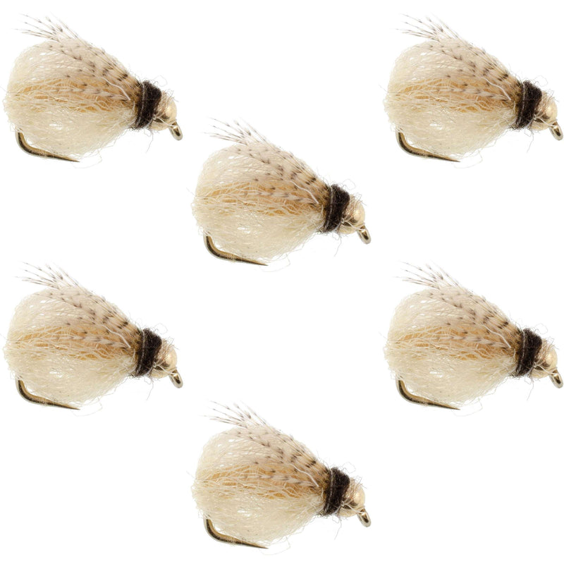 Load image into Gallery viewer, Bead Head LaFontaine Tan Deep Sparkle Caddis Pupa - 6 Flies Hook Size 18
