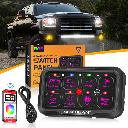 AR-800 Multifunction RGB Switch Panel with Bluetooth Controlled & 47 Inch Extension Cable(Optional) for GMC