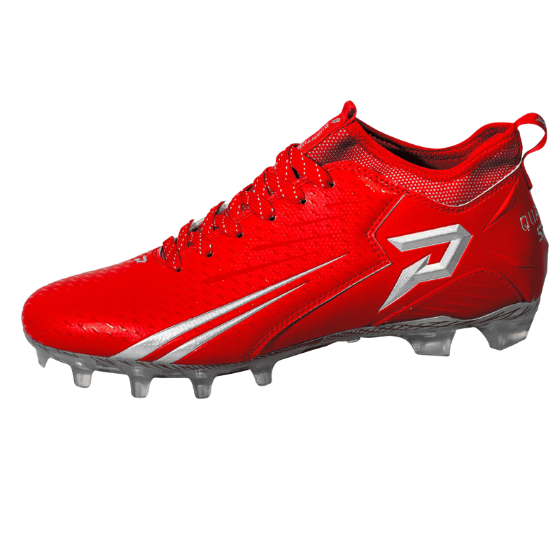 Load image into Gallery viewer, Quantum Speed: Football Cleats - Red - Team Colors
