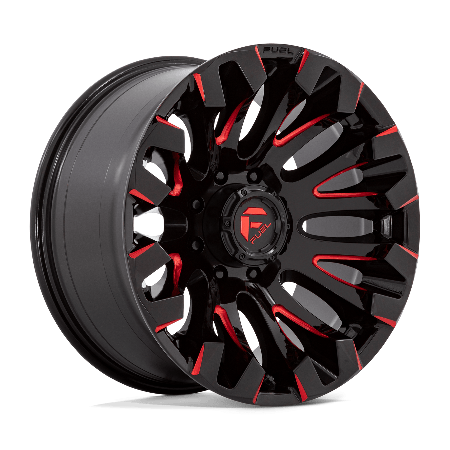 Fuel 1 Pc D829 Quake Gloss Black Milled Red Tint