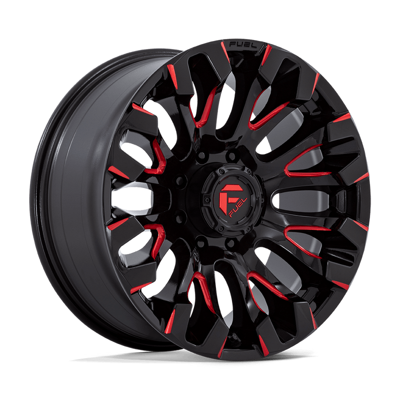 Load image into Gallery viewer, Fuel 1 Pc D829 Quake Gloss Black Milled Red Tint
