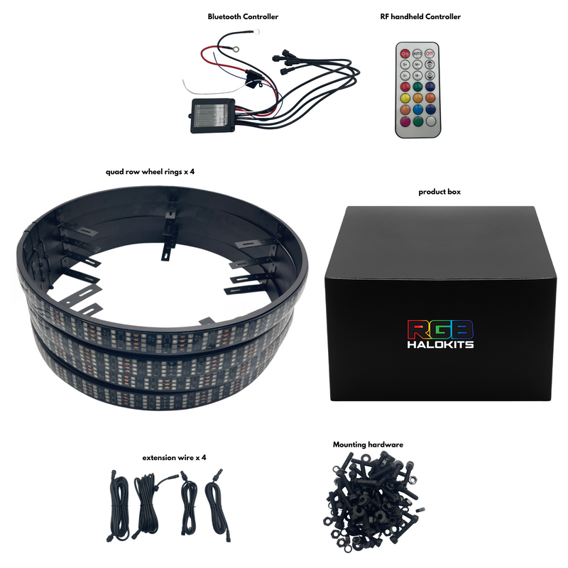 Load image into Gallery viewer, Quad 4 Row LED Wheel Ring Kit | Flow Series
