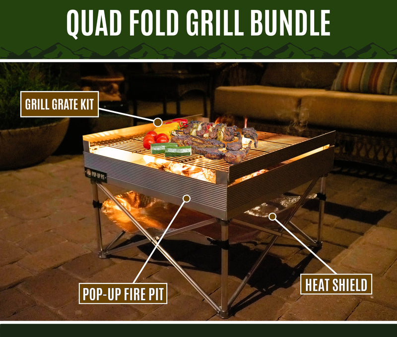 Load image into Gallery viewer, Outdoor Quad-Fold Grill Bundle
