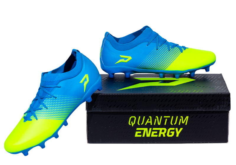 Load image into Gallery viewer, Quantum Energy Flag Football Cleats - Columbia Blue &amp; Slime
