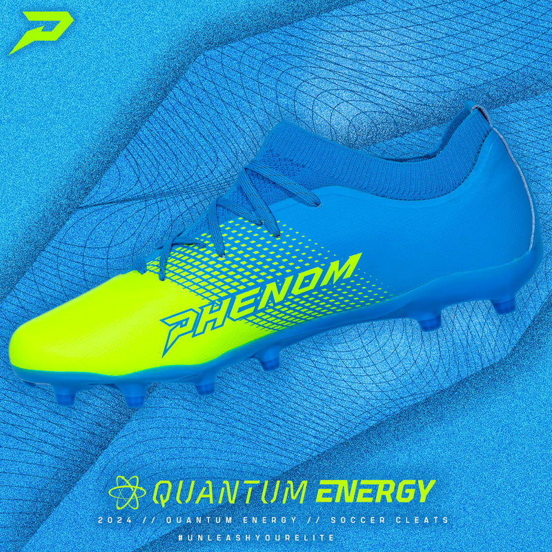 Load image into Gallery viewer, Quantum Energy Flag Football Cleats - Columbia Blue &amp; Slime
