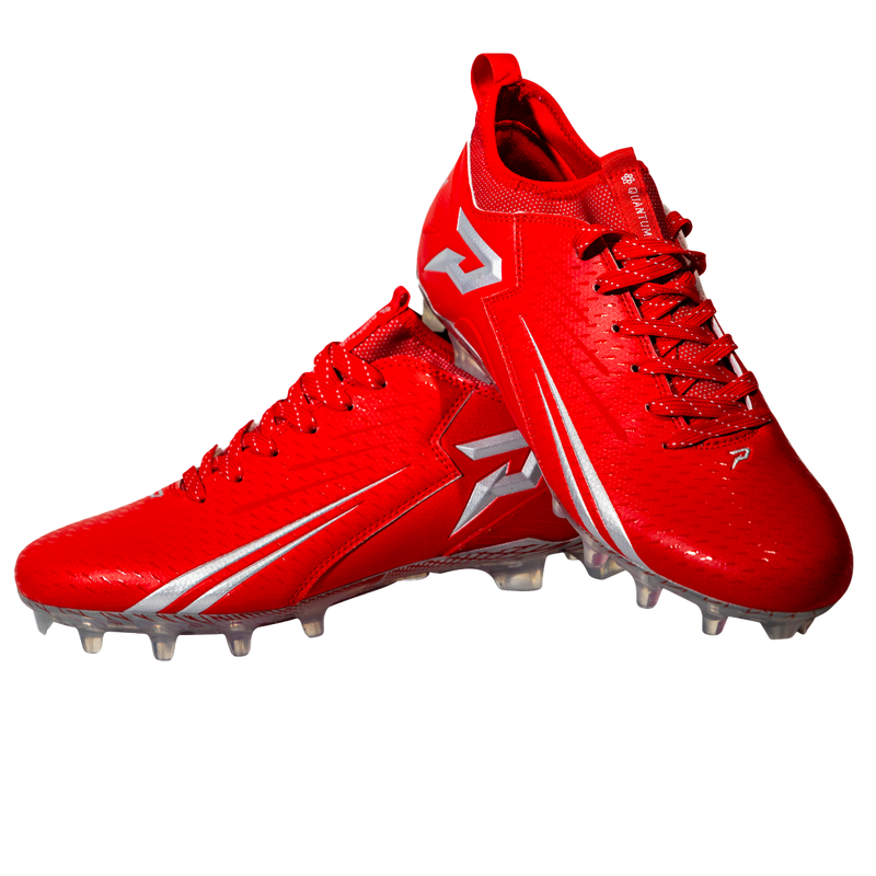 Load image into Gallery viewer, Quantum Speed: Football Cleats - Red - Team Colors
