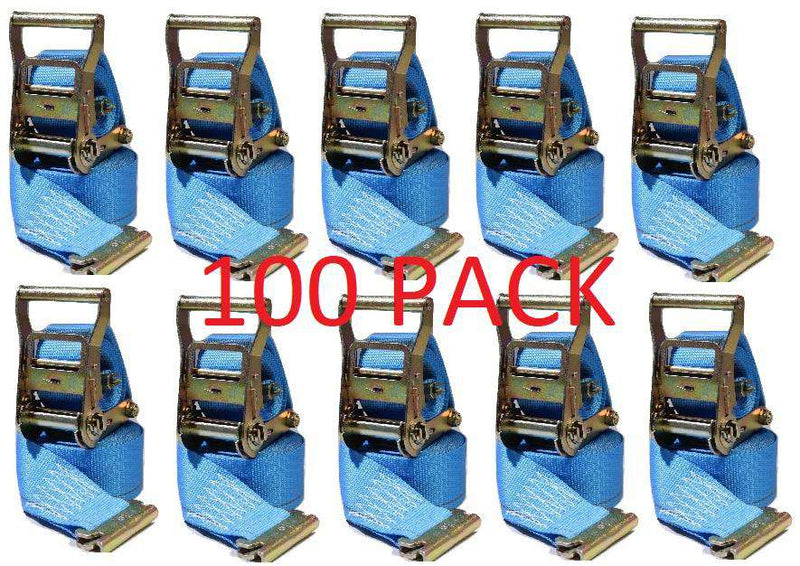 Load image into Gallery viewer, 2&quot; x 20 Ft Van Ratchet Strap E-Track w/ Spring E | 100 PACK
