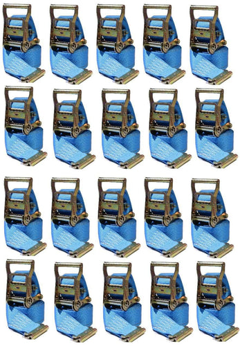 2 in x 20 Ft Van Ratchet Strap Logistic E-Track w/ Spring E 20 PACK  | R20E