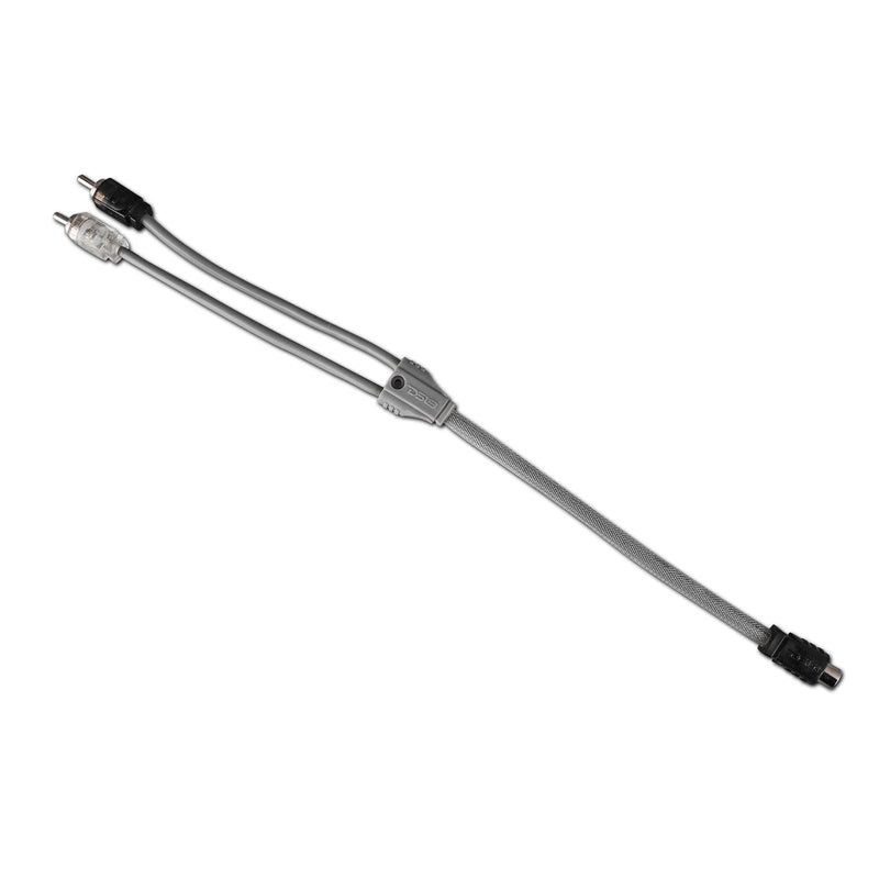 Load image into Gallery viewer, Level 2 RCA 100% Copper OFC Y Connector 1 FEMALE to 2 MALE - SILVER
