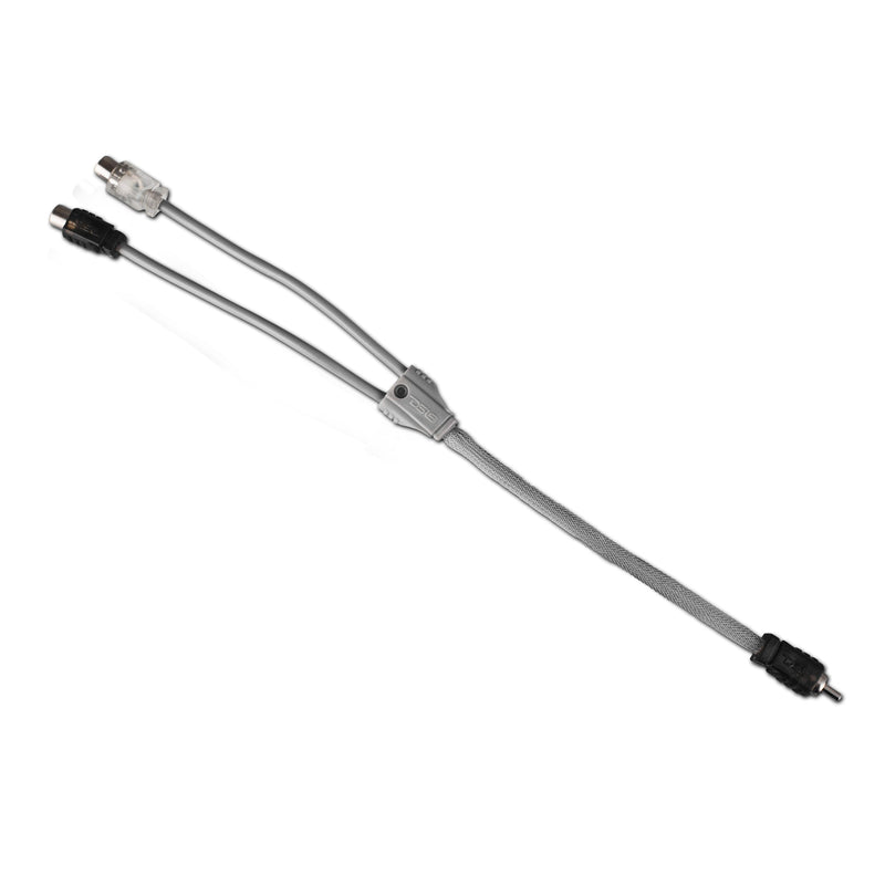 Load image into Gallery viewer, Level 2 RCA 100% Copper OFC Y Connector 1 MALE to 2 FEMALE - SILVER
