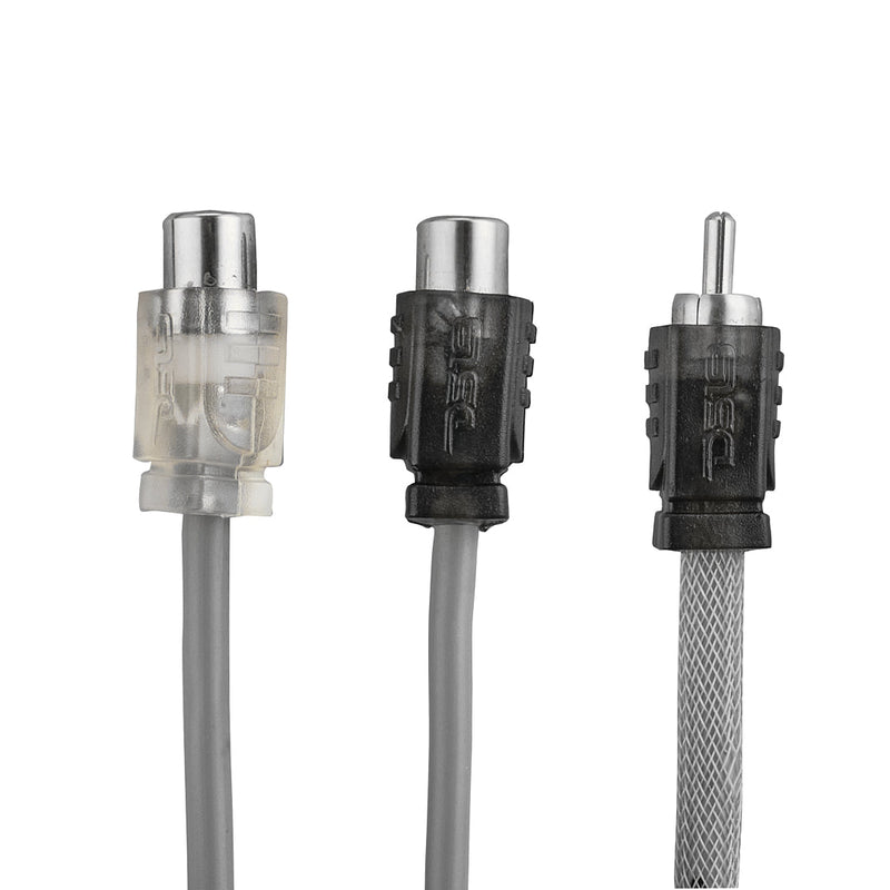 Load image into Gallery viewer, Level 2 RCA 100% Copper OFC Y Connector 1 MALE to 2 FEMALE - SILVER
