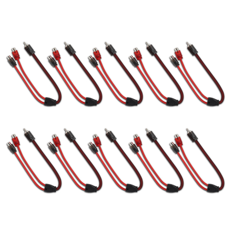 Load image into Gallery viewer, Level 2 RCA 100% OFC Y Connector – 1 Male / 2 Female (10-Pack)
