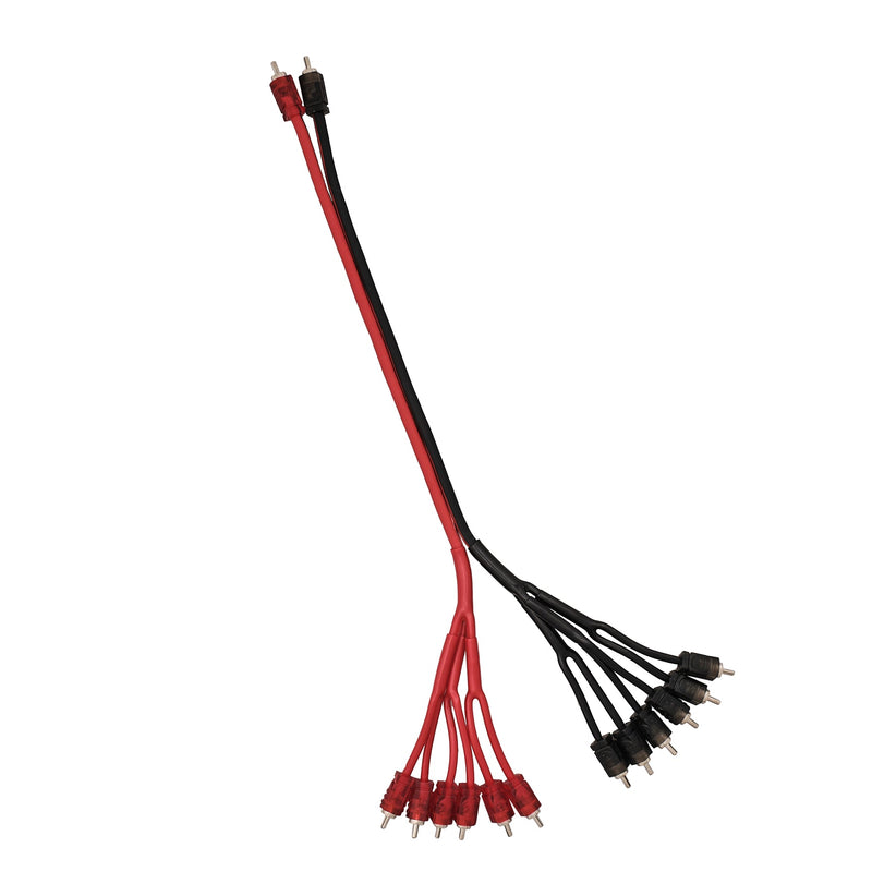 Load image into Gallery viewer, Level 2 RCA 100% Copper OFC Y Connector 2 MALE to 12 MALE 1.5 Feet - RED
