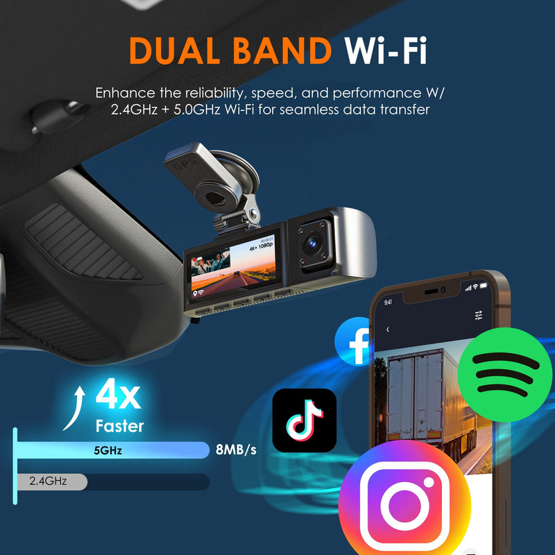 Load image into Gallery viewer, Rexing R316 4K Dash Cam with Wi-Fi &amp; GPS

