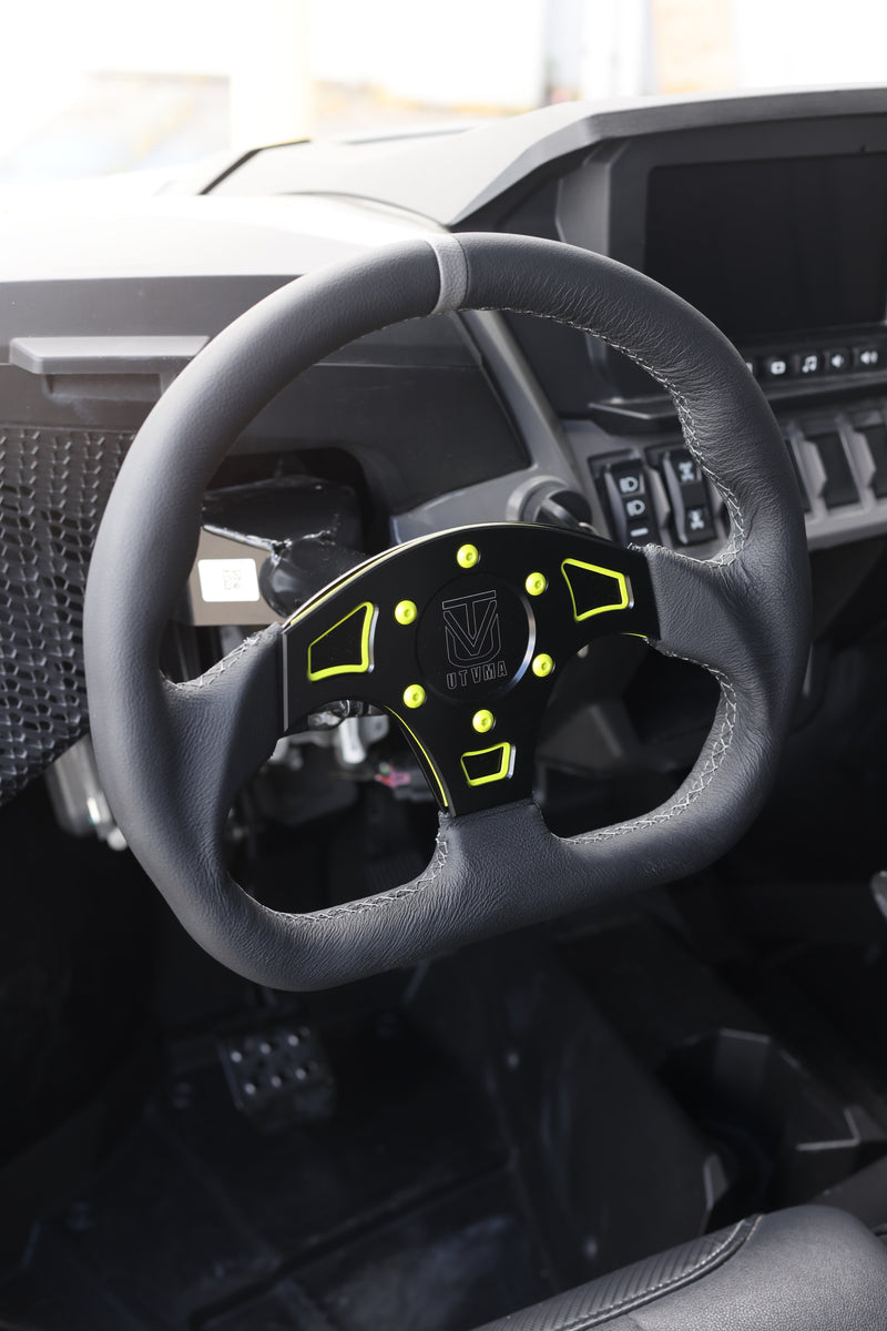 Load image into Gallery viewer, UTVMA DriftX Leather Steering Wheel With Hub
