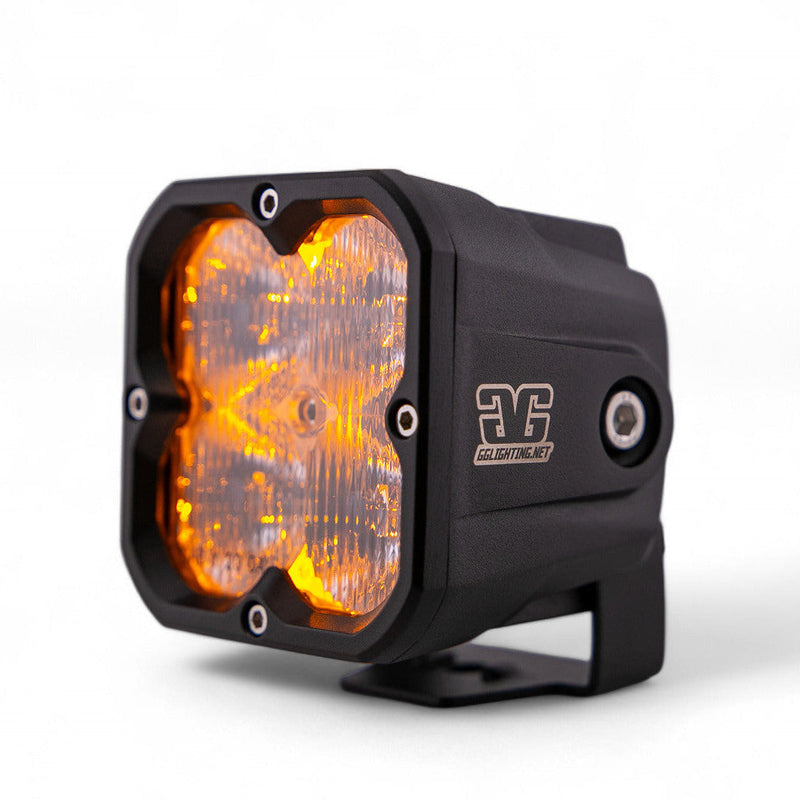 Load image into Gallery viewer, Amber Backlit Race Pod Pair Bundle With Wiring Harness
