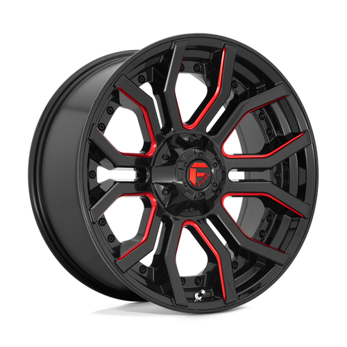 Fuel 1 Pc D712 Rage Gloss Black Red Tinted Clear