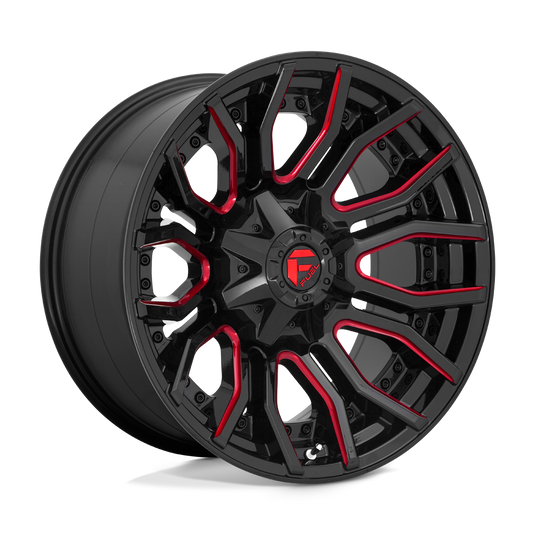 Fuel 1 Pc D712 Rage Gloss Black Red Tinted Clear