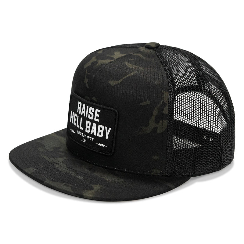 Load image into Gallery viewer, Raise Hell Baby Patch. Flatbill Hat
