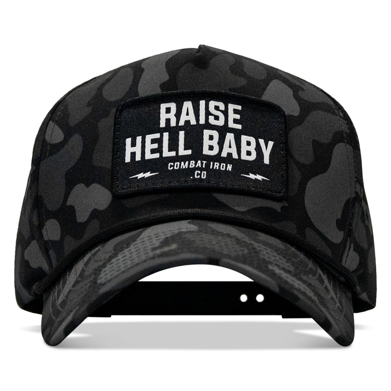 Load image into Gallery viewer, Raise Hell Baby Patch 5 Pannel Snapback
