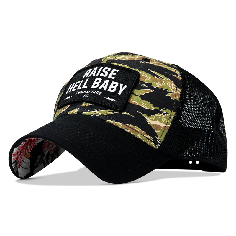Load image into Gallery viewer, Raise Hell Baby Patch Original Ripstop Snapback Hat
