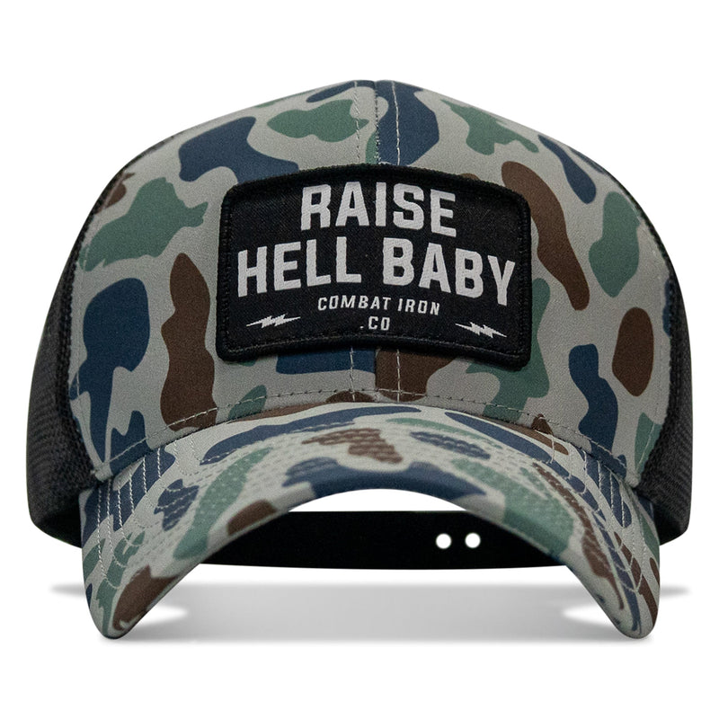 Load image into Gallery viewer, Raise Hell Baby Patch Snapback Hat
