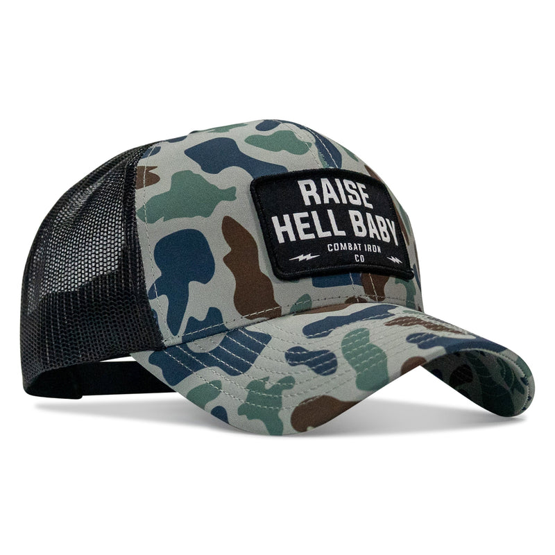 Load image into Gallery viewer, Raise Hell Baby Patch Snapback Hat
