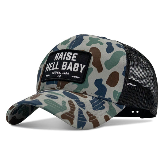 Raise Hell Baby Patch Snapback Hat