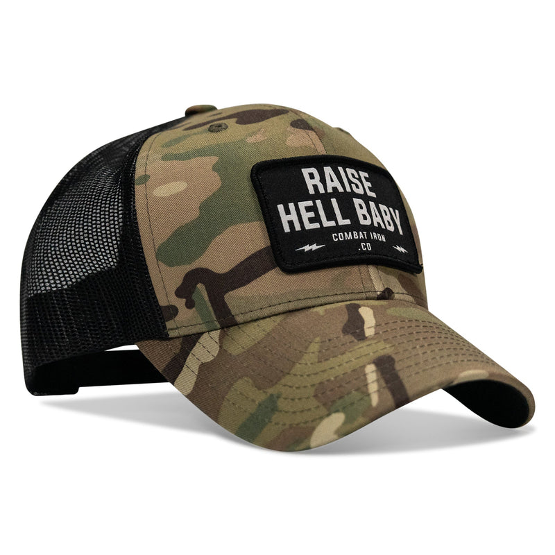 Load image into Gallery viewer, Raise Hell Baby Patch Snapback Hat
