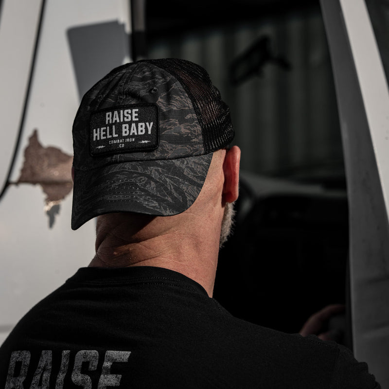 Load image into Gallery viewer, Raise Hell Baby Patch Tactical Ripstop Mesh Snapback Hat

