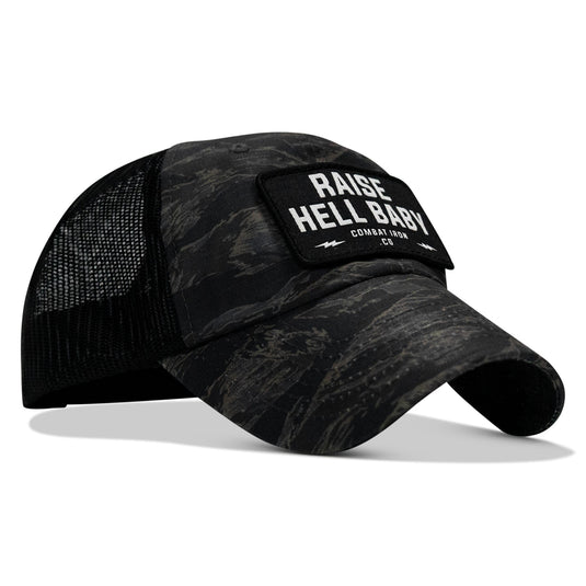 Raise Hell Baby Patch Tactical Ripstop Mesh Snapback Hat
