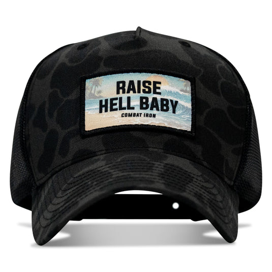 Raise Hell Baby Sunset Patch Snapback Hat
