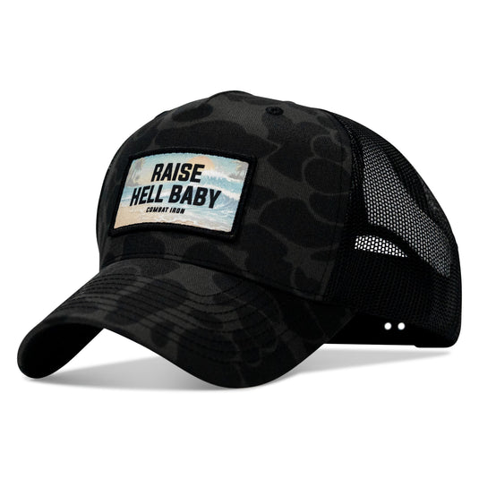 Raise Hell Baby Sunset Patch Snapback Hat