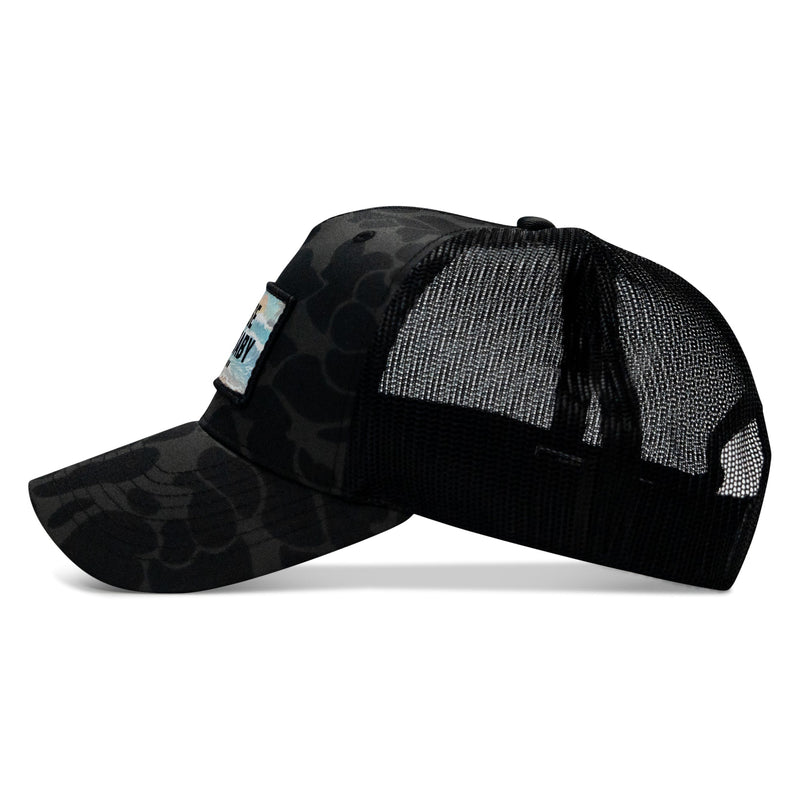 Load image into Gallery viewer, Raise Hell Baby Sunset Patch Snapback Hat
