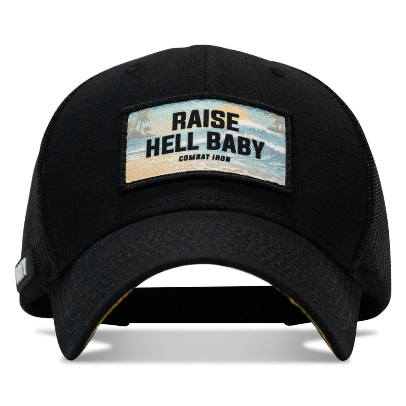 Load image into Gallery viewer, Raise Hell Baby Sunset Patch Original Ripstop Snapback Hat
