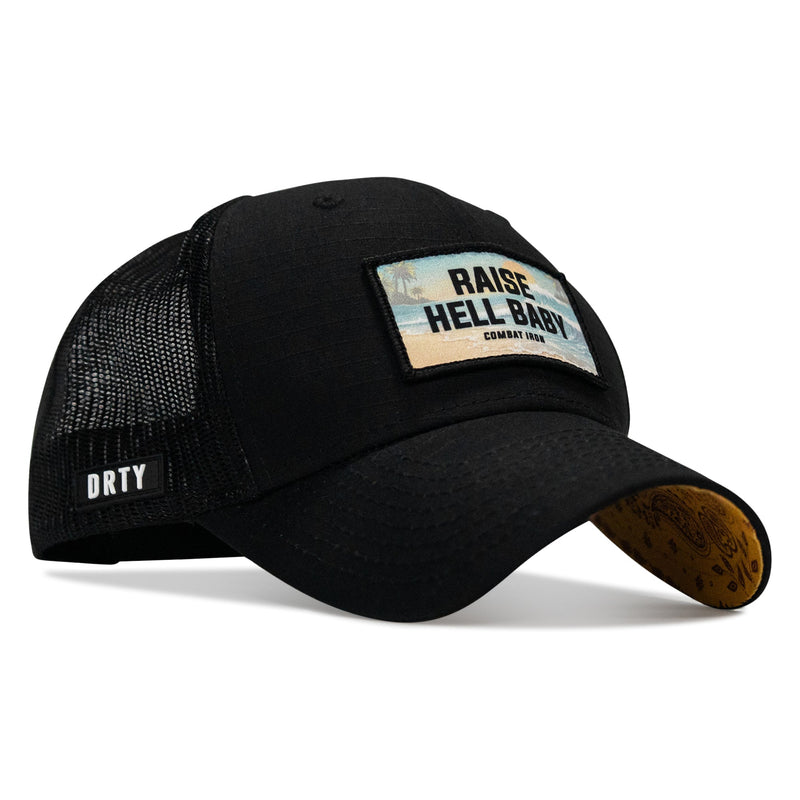 Load image into Gallery viewer, Raise Hell Baby Sunset Patch Original Ripstop Snapback Hat
