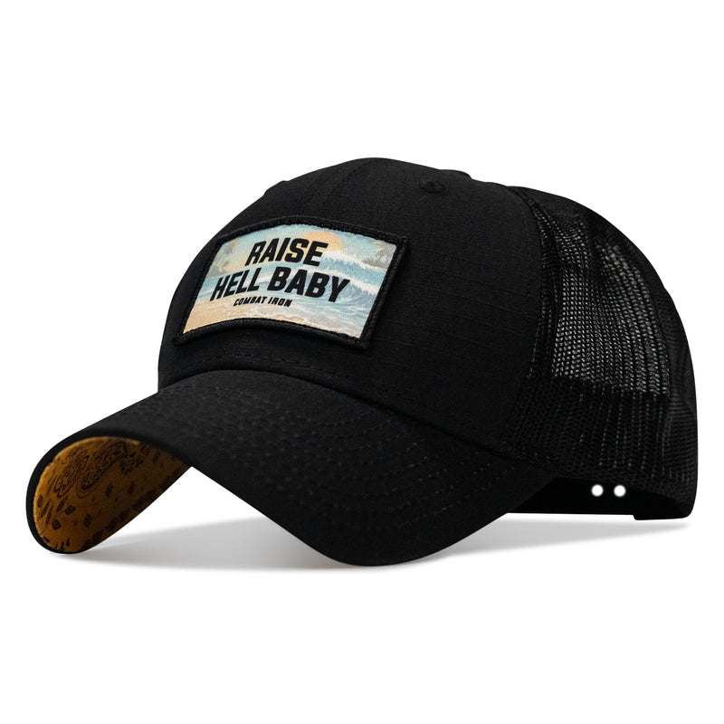 Load image into Gallery viewer, Raise Hell Baby Sunset Patch Original Ripstop Snapback Hat
