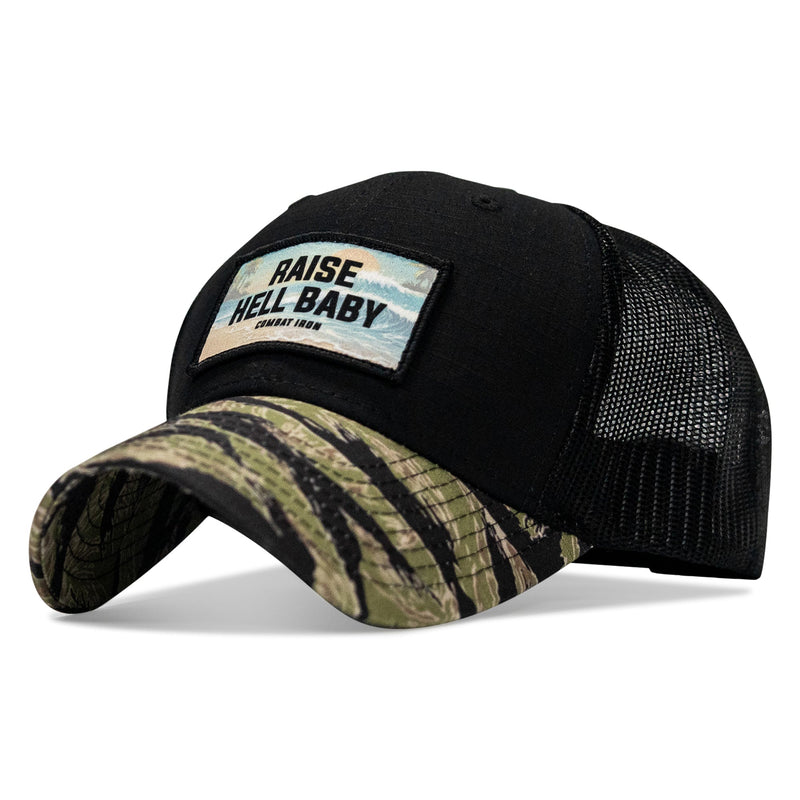 Load image into Gallery viewer, Raise Hell Baby Sunset Patch Original Ripstop Snapback Hat
