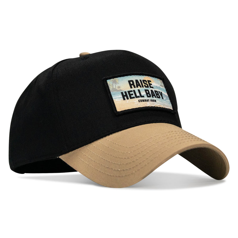 Load image into Gallery viewer, Raise Hell Baby Sunset Patch Snapback Hat
