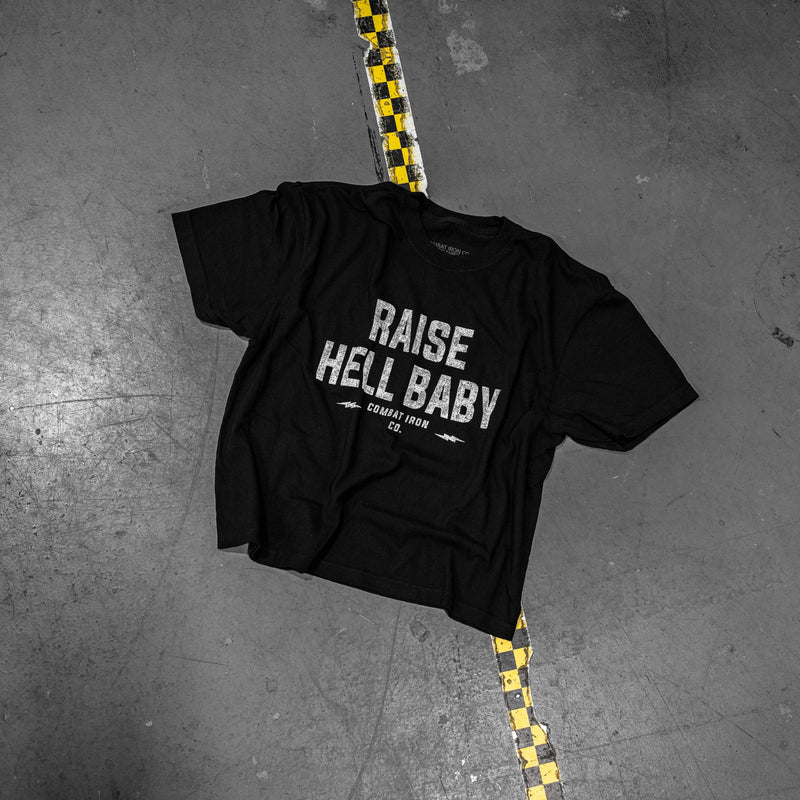 Load image into Gallery viewer, Raise Hell Baby Women's Crop T-Shirt
