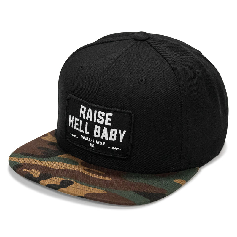 Load image into Gallery viewer, Raise Hell Baby Patch. Flatbill Hat
