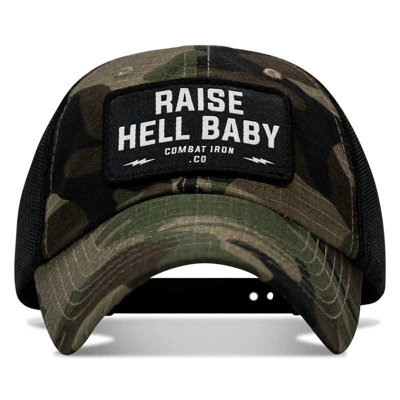 Load image into Gallery viewer, Raise Hell Baby Patch Tactical Ripstop Mesh Snapback Hat
