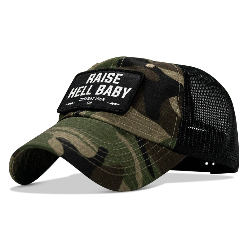 Load image into Gallery viewer, Raise Hell Baby Patch Tactical Ripstop Mesh Snapback Hat
