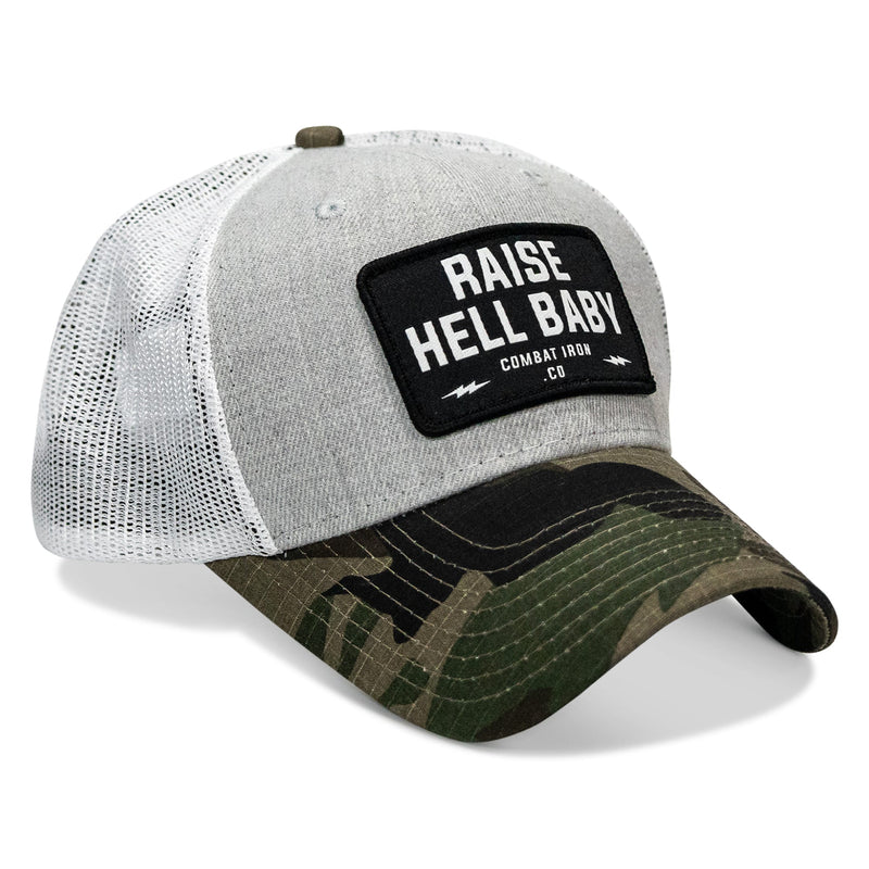 Load image into Gallery viewer, Raise Hell Baby Patch Snapback Hat
