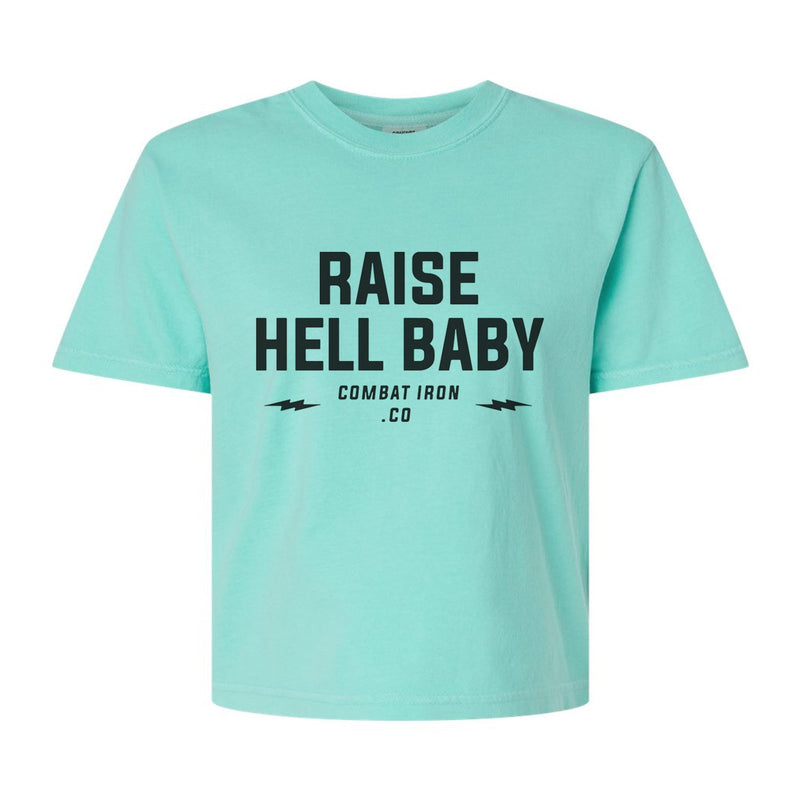 Load image into Gallery viewer, Raise Hell Baby Women's Crop T-Shirt
