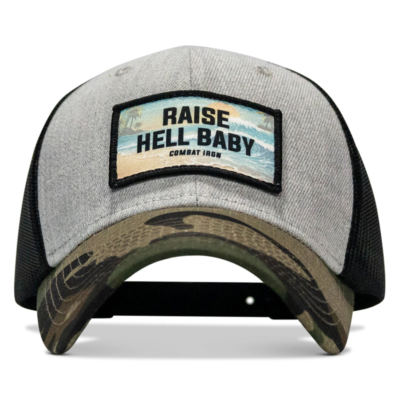 Load image into Gallery viewer, Raise Hell Baby Sunset Patch Original Ripstop Snapback Hat
