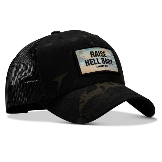 Raise Hell Baby Sunset Patch Snapback Hat